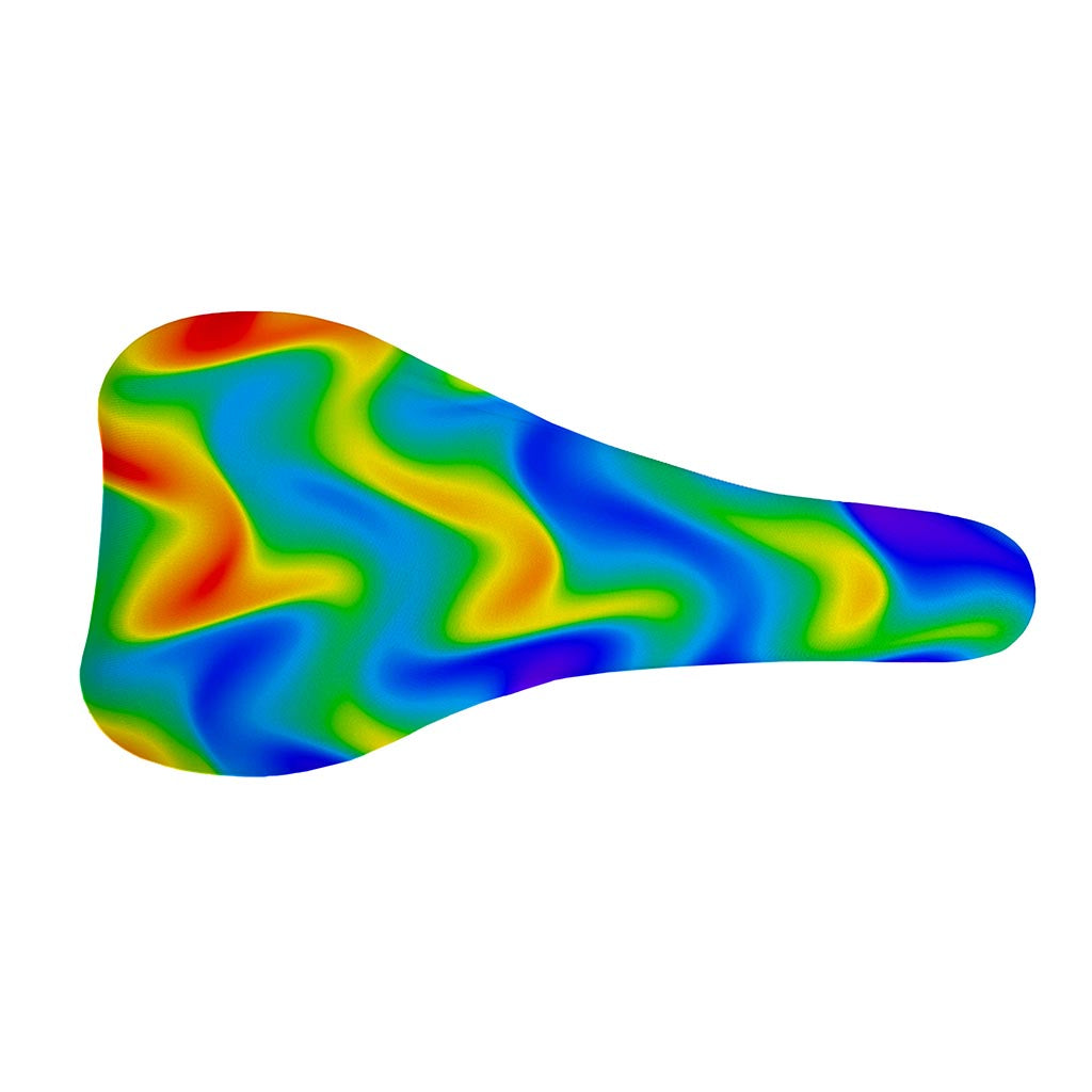 Rainbow Psychedelic Trippy Print Bicycle Seat Cover