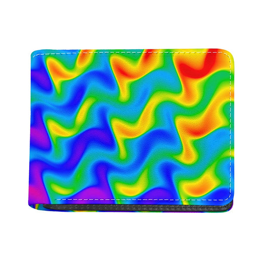 Rainbow Psychedelic Trippy Print Bifold Wallet