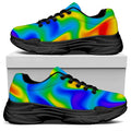 Rainbow Psychedelic Trippy Print Black Chunky Shoes