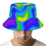 Rainbow Psychedelic Trippy Print Bucket Hat