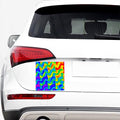 Rainbow Psychedelic Trippy Print Car Sticker