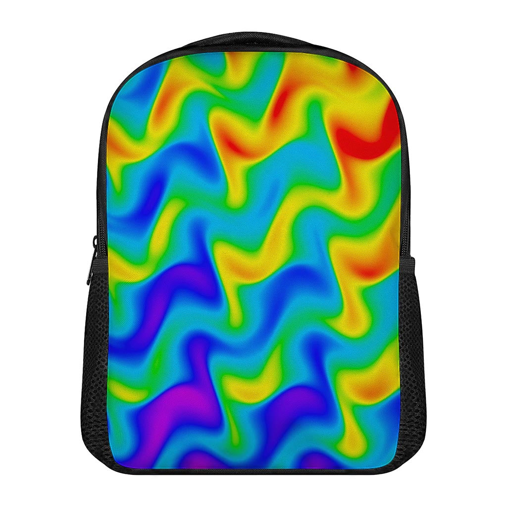 Rainbow Psychedelic Trippy Print Casual Backpack
