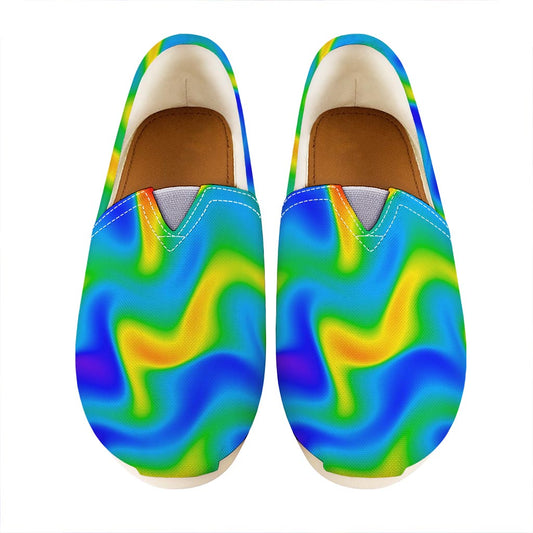 Rainbow Psychedelic Trippy Print Casual Shoes