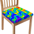 Rainbow Psychedelic Trippy Print Chair Cushion Cover