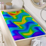Rainbow Psychedelic Trippy Print Changing Pad Cover