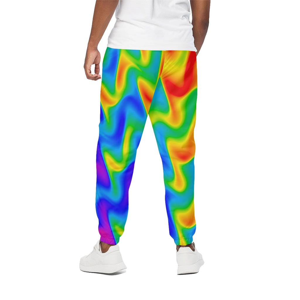 Rainbow Psychedelic Trippy Print Cotton Pants