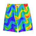 Rainbow Psychedelic Trippy Print Cotton Shorts