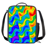 Rainbow Psychedelic Trippy Print Crossbody Lunch Bag