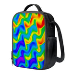 Rainbow Psychedelic Trippy Print Crossbody Lunch Bag