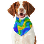 Rainbow Psychedelic Trippy Print Dog Bandana