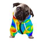 Rainbow Psychedelic Trippy Print Dog Zip Up Hoodie
