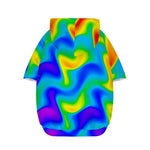Rainbow Psychedelic Trippy Print Dog Zip Up Hoodie