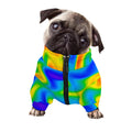 Rainbow Psychedelic Trippy Print Dog Zip Up Jacket