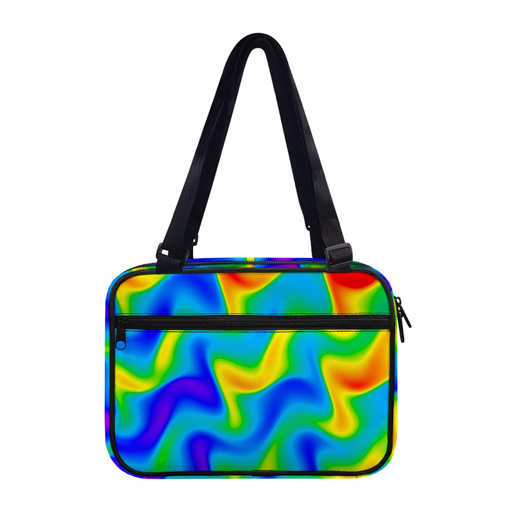 Rainbow Psychedelic Trippy Print Double Strap Bible Bag