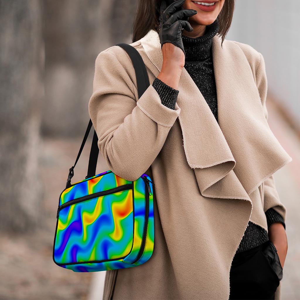 Rainbow Psychedelic Trippy Print Double Strap Bible Bag