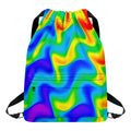 Rainbow Psychedelic Trippy Print Drawstring Backpack