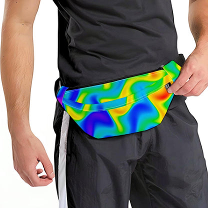 Rainbow Psychedelic Trippy Print Fanny Pack