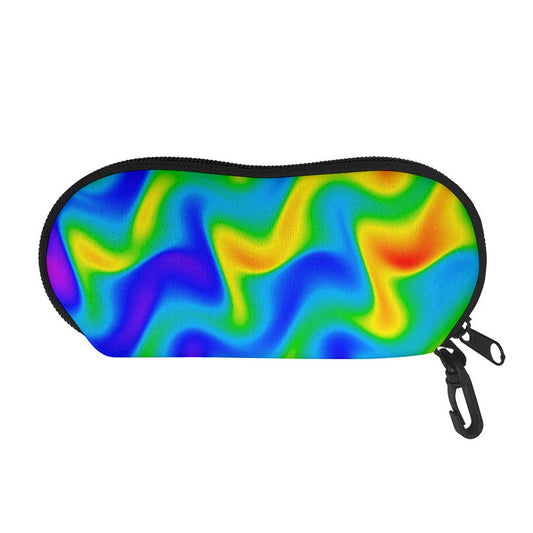 Rainbow Psychedelic Trippy Print Glasses Case