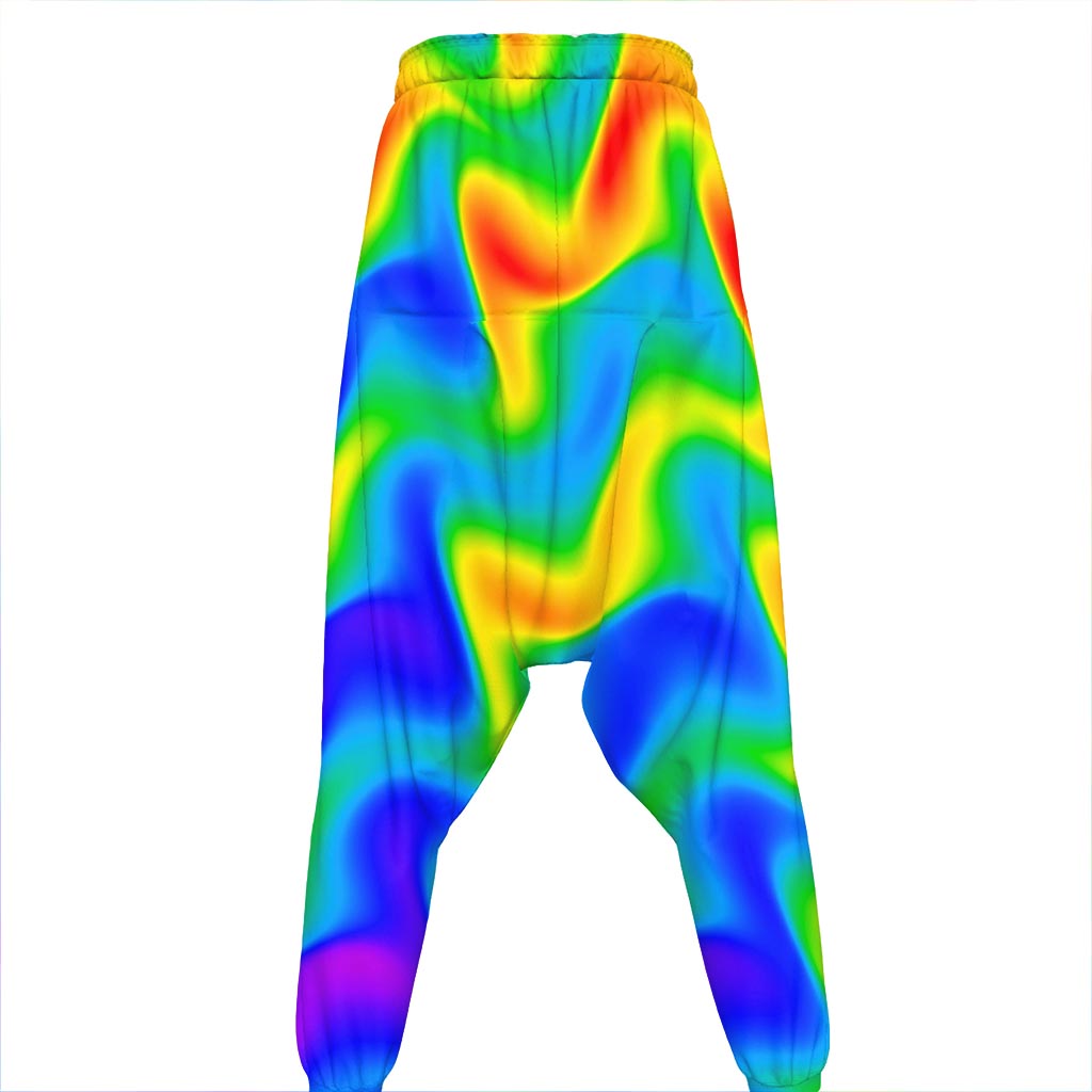 Rainbow Psychedelic Trippy Print Hammer Pants