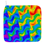 Rainbow Psychedelic Trippy Print Hand Towel