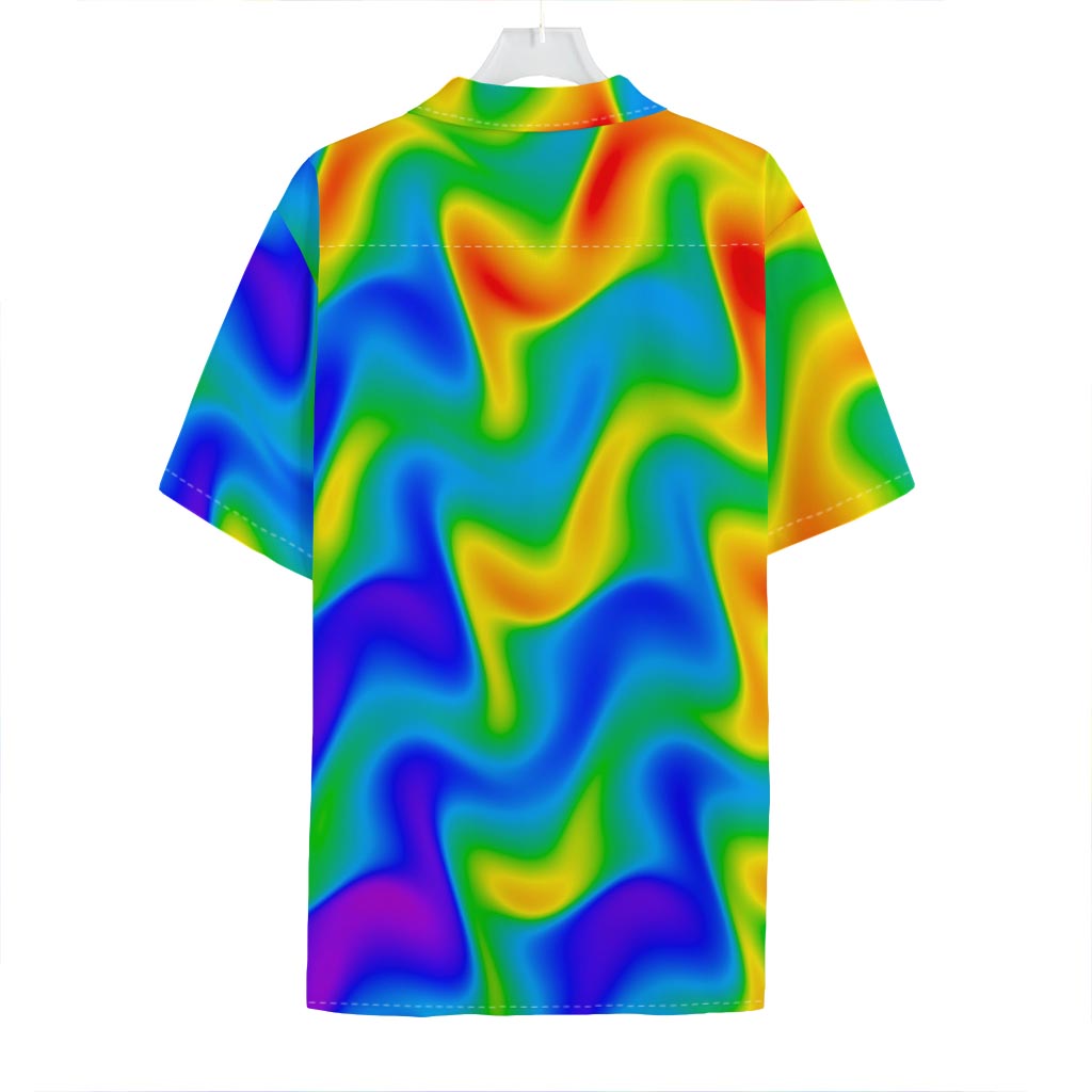 Rainbow Psychedelic Trippy Print Hawaiian Shirt
