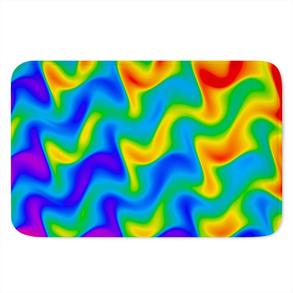 Rainbow Psychedelic Trippy Print Indoor Door Mat