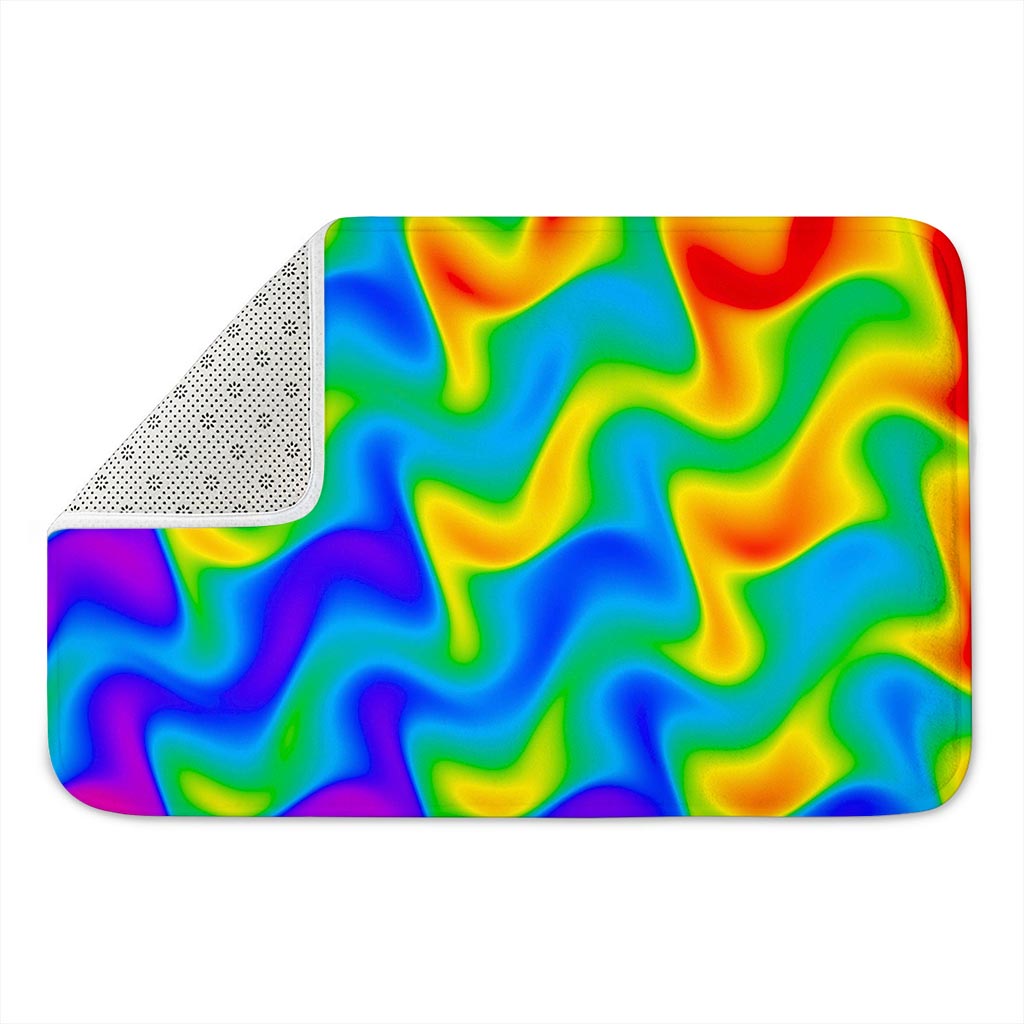 Rainbow Psychedelic Trippy Print Indoor Door Mat