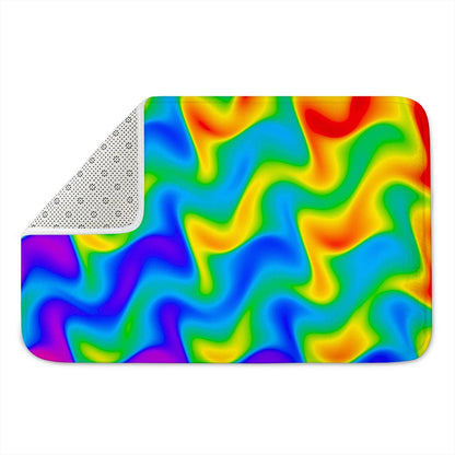 Rainbow Psychedelic Trippy Print Indoor Door Mat