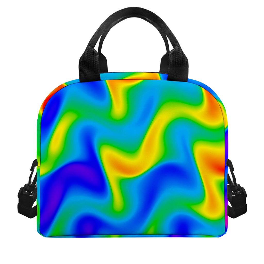 Rainbow Psychedelic Trippy Print Insulated Lunch Bag