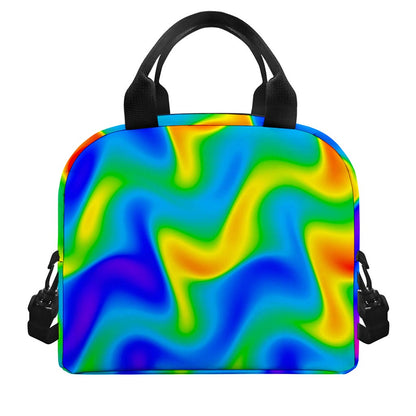 Rainbow Psychedelic Trippy Print Insulated Lunch Bag