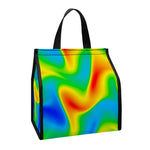 Rainbow Psychedelic Trippy Print Insulated Lunch Tote