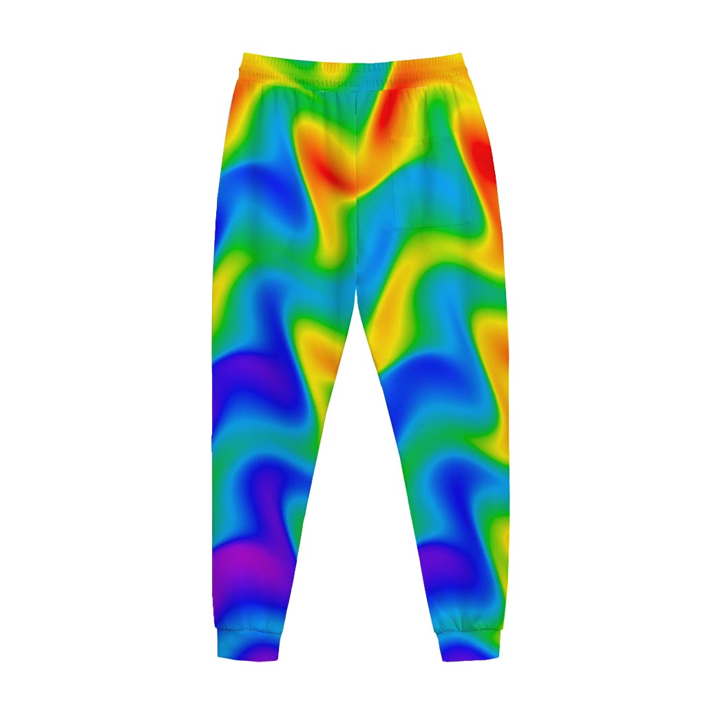 Rainbow Psychedelic Trippy Print Jogger Pants