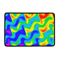 Rainbow Psychedelic Trippy Print Kitchen Mat