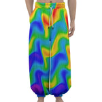 Rainbow Psychedelic Trippy Print Lantern Pants