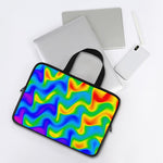 Rainbow Psychedelic Trippy Print Laptop Sleeve With Handle