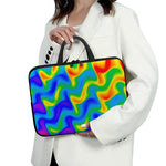 Rainbow Psychedelic Trippy Print Laptop Sleeve With Handle