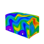 Rainbow Psychedelic Trippy Print Leather Tissue Box Cover
