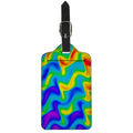 Rainbow Psychedelic Trippy Print Luggage Tag