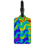 Rainbow Psychedelic Trippy Print Luggage Tag