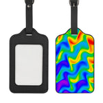 Rainbow Psychedelic Trippy Print Luggage Tag