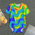 Rainbow Psychedelic Trippy Print Men's Bodysuit