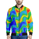 Rainbow Psychedelic Trippy Print Men's Bomber Jacket