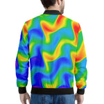 Rainbow Psychedelic Trippy Print Men's Bomber Jacket