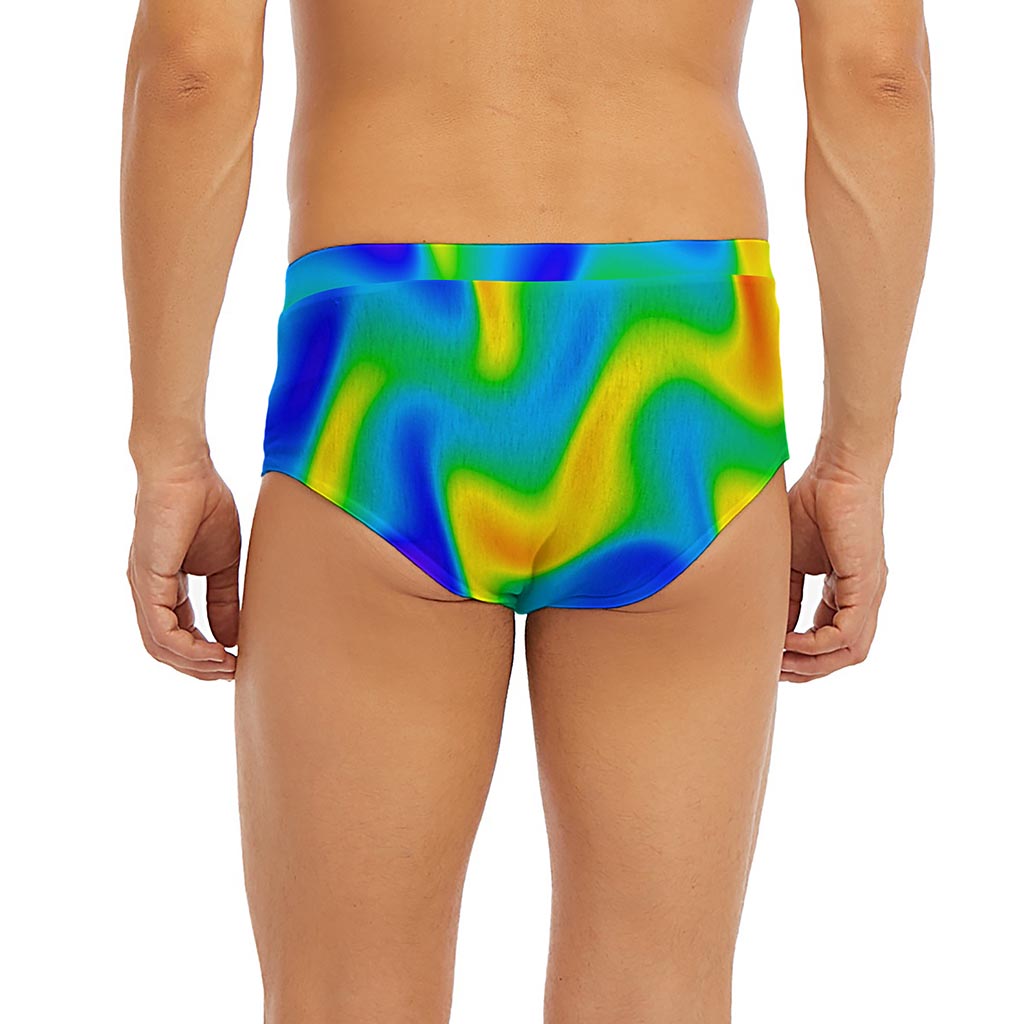 Rainbow Psychedelic Trippy Print Men's Briefs