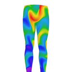 Rainbow Psychedelic Trippy Print Men's leggings