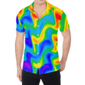 Rainbow Psychedelic Trippy Print Men's Shirt