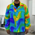 Rainbow Psychedelic Trippy Print Men's Shirt Jacket
