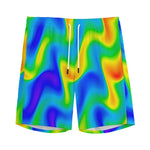 Rainbow Psychedelic Trippy Print Men's Sports Shorts