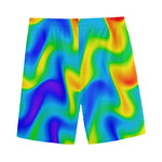 Rainbow Psychedelic Trippy Print Men's Sports Shorts