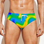Rainbow Psychedelic Trippy Print Men's Swim Briefs